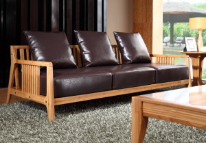 Home Furniture Three-Seat Bamboo Sofa